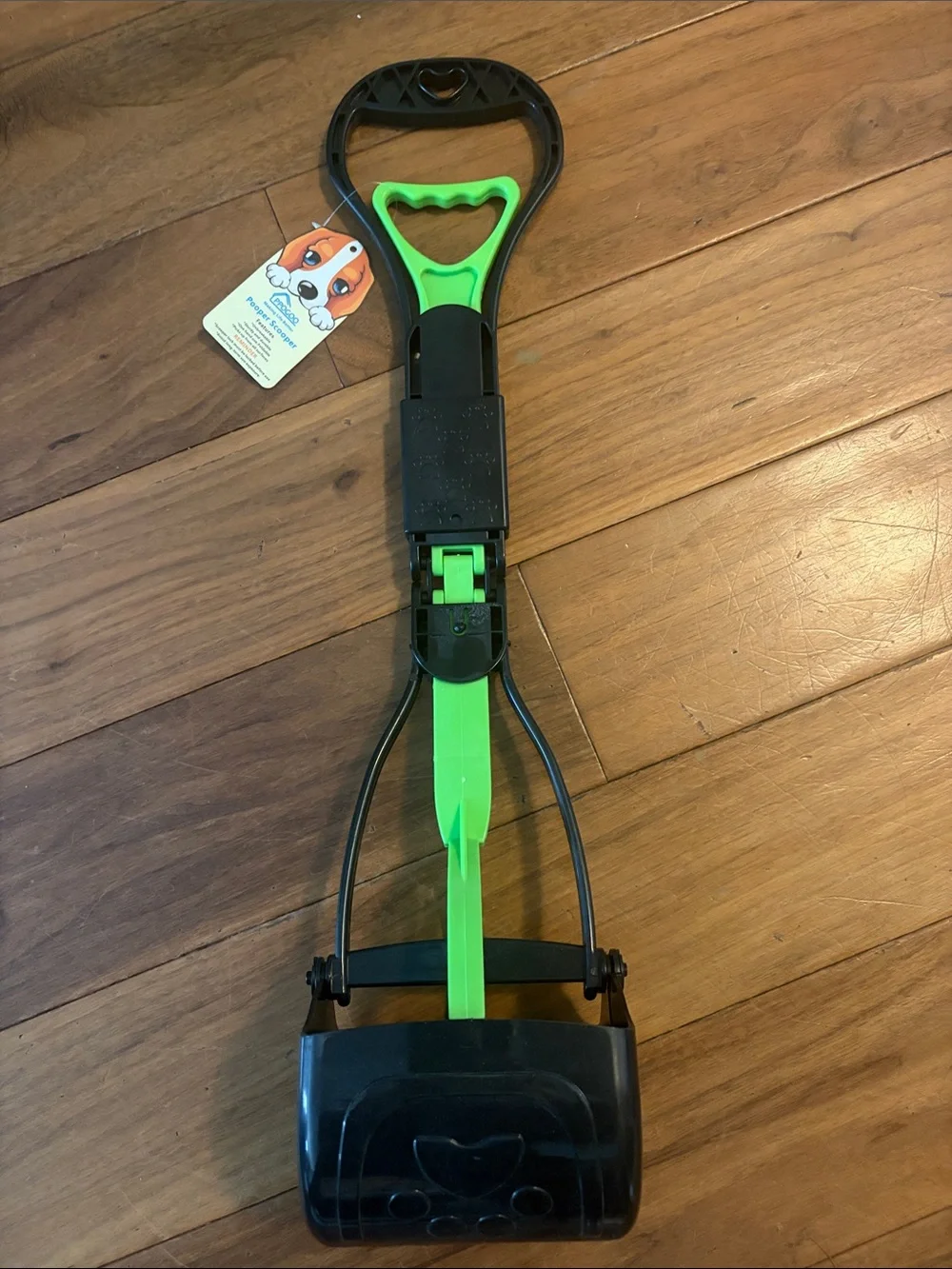 Dog Poop Scooper - Black and Bright Green